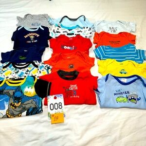 Baby boy 3-6M 15 pcs onesies + 1 not pictured =16pcs. ,3-6M boy bundle kb28